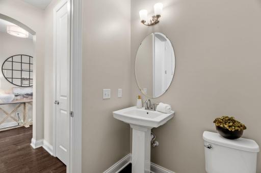 Half bath on main floor for guests
