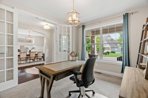 Front office with french doors