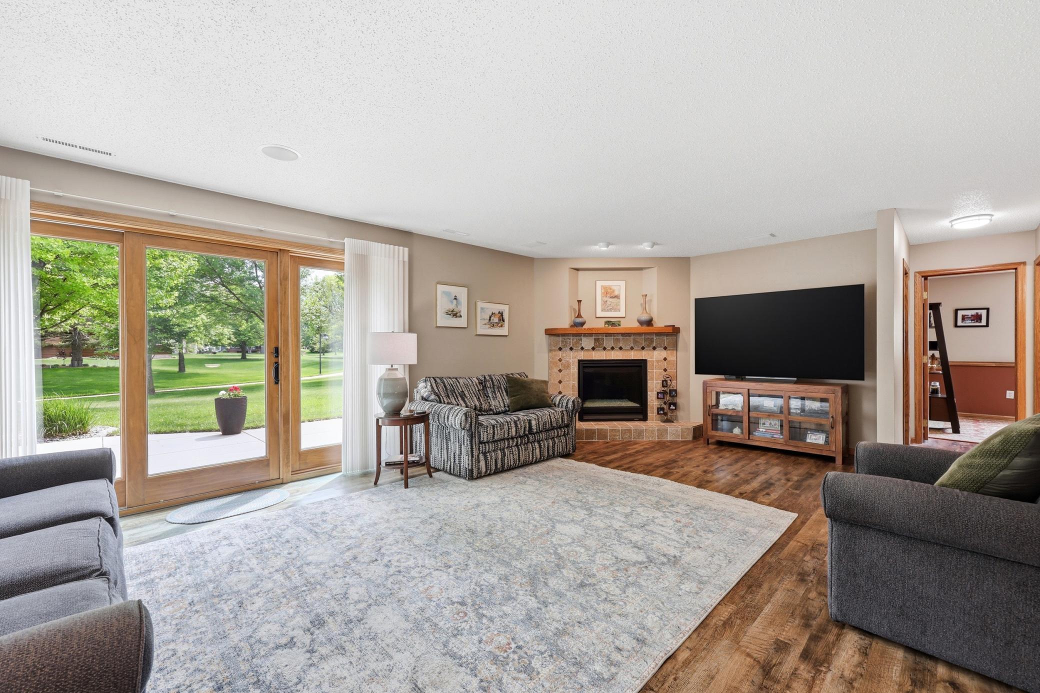 Family room with walk out