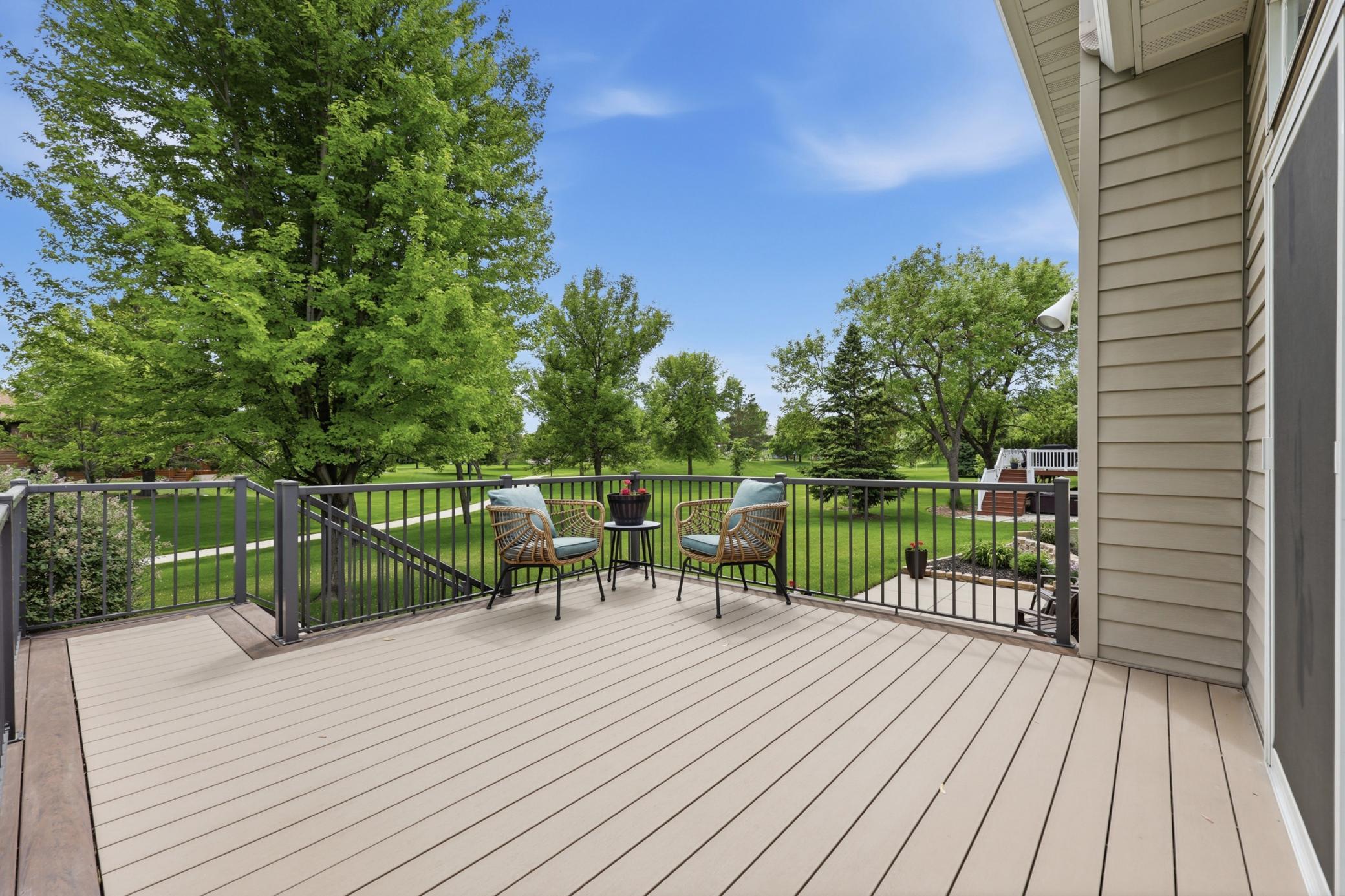 Deck off the kitchen/dining room