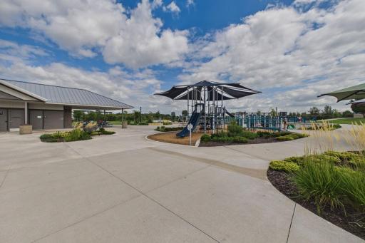 Town Hall Center Park with Playground and Splashpad