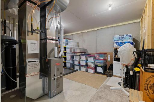 Utility Room-Kinetico Water Filtration System, Water Softener, Air Humidifier, Air To Air Exchanger-and More Storage!!