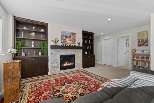Built In Bookcases -Gas Fireplace