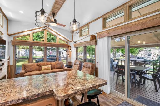 Great lay out for the indoor outdoor dining and living.