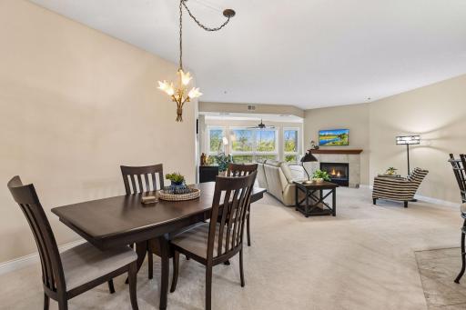 Dining room fits in a table that could seat up to 8 comfortably.