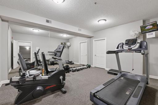 Exercise room if you need to get your steps in on a cold/rainy day