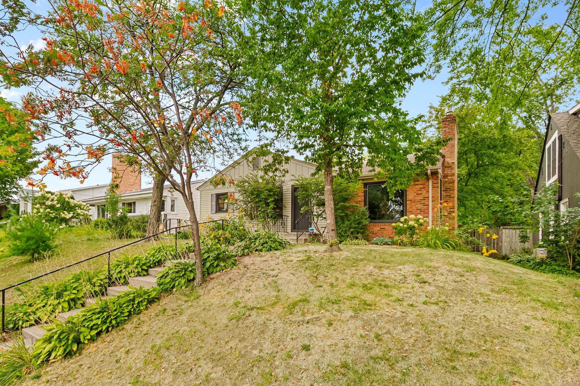 Beautifully landscaped front yard