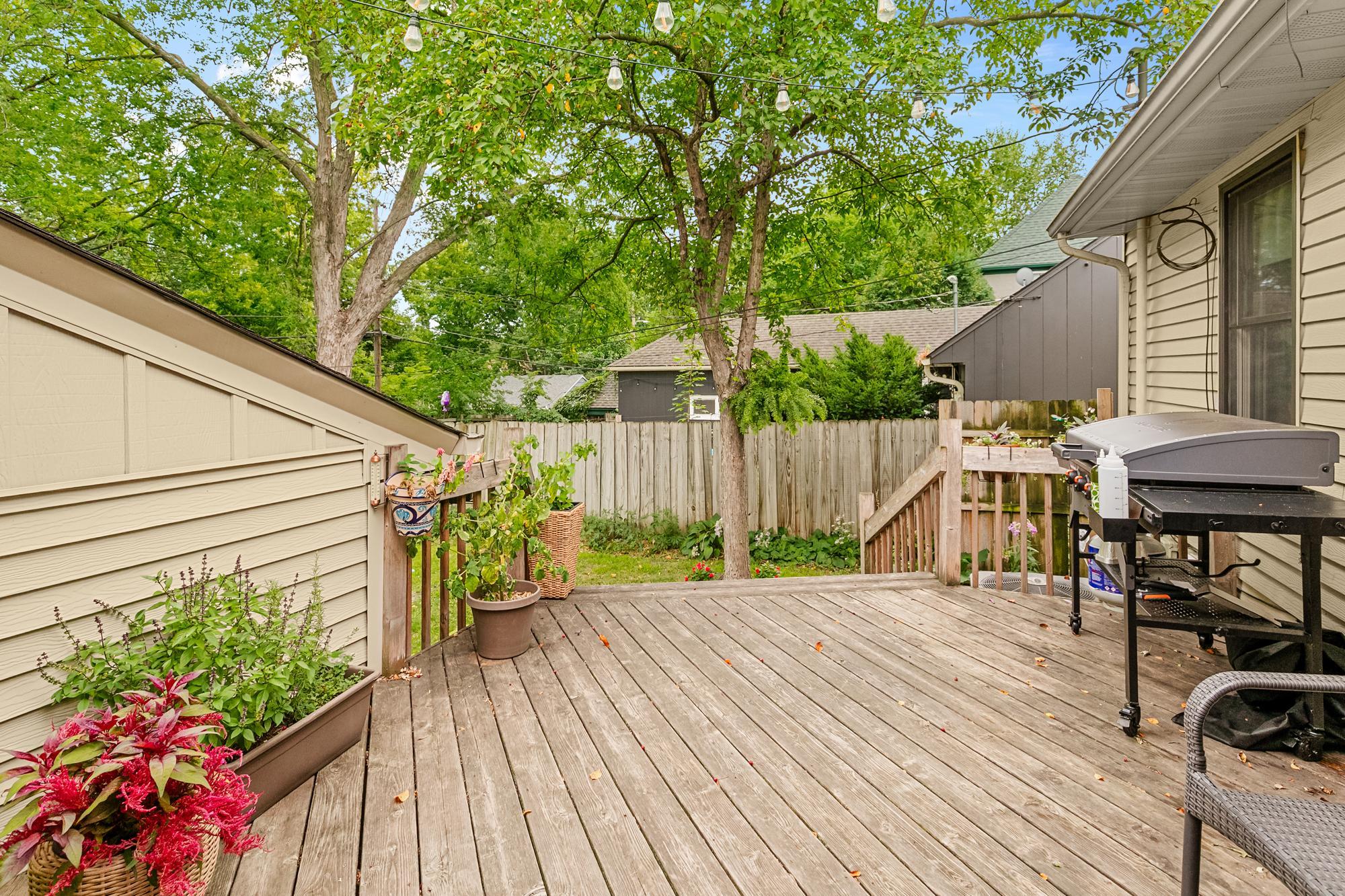 Backyard deck perfect for entertaining