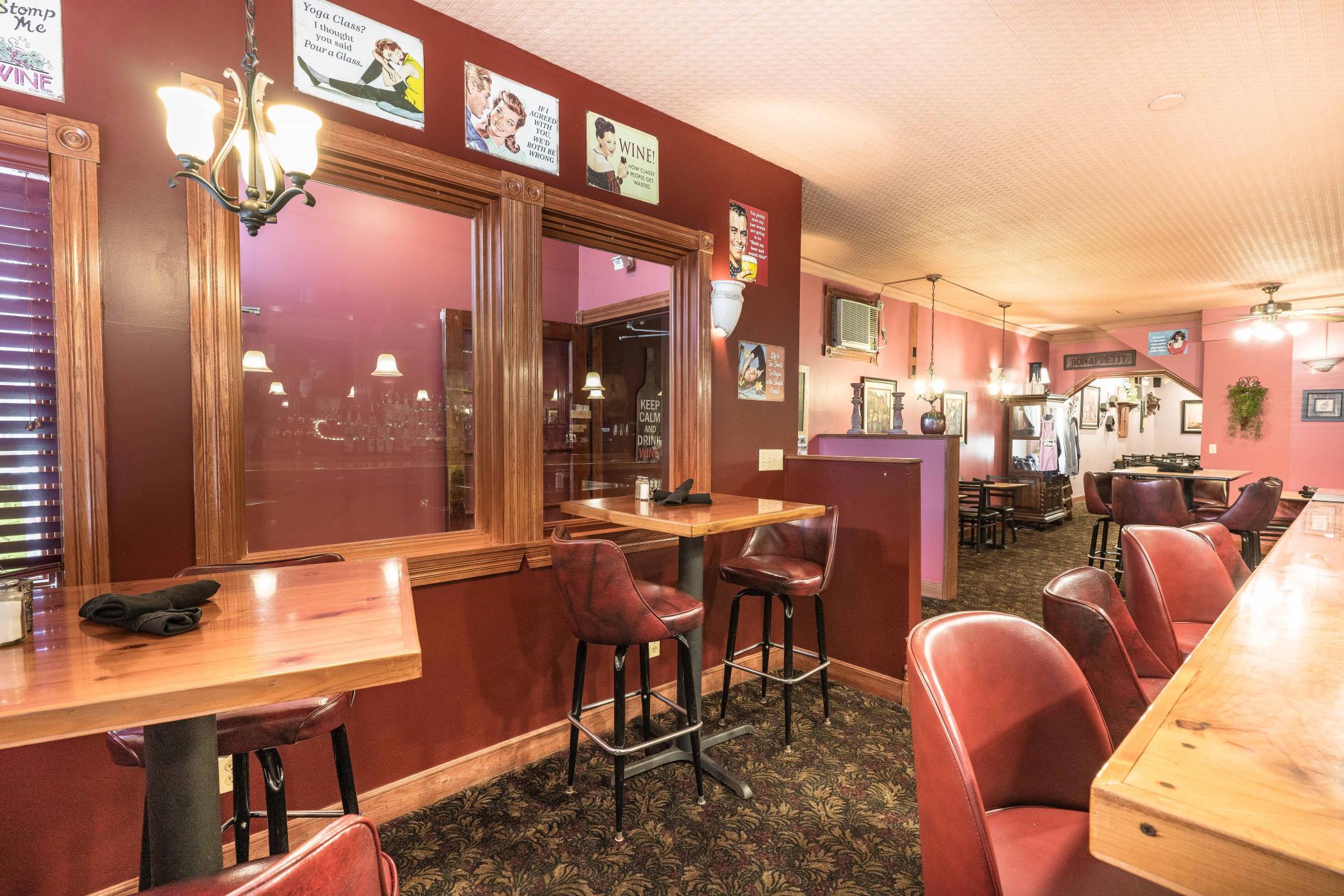 High Top seating in Bar