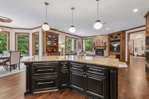 Black enamel 8' island with integrated refrigeration drawers