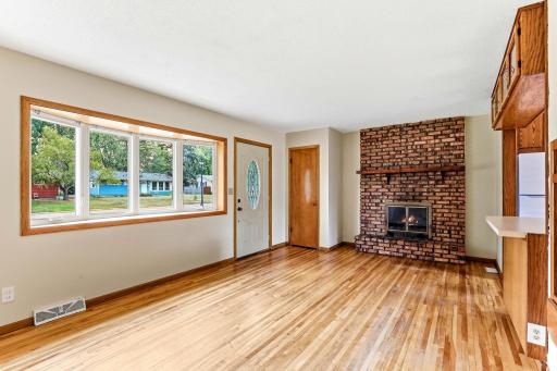 Beautiful Brick Fireplace Creates a Cozy Focal Point