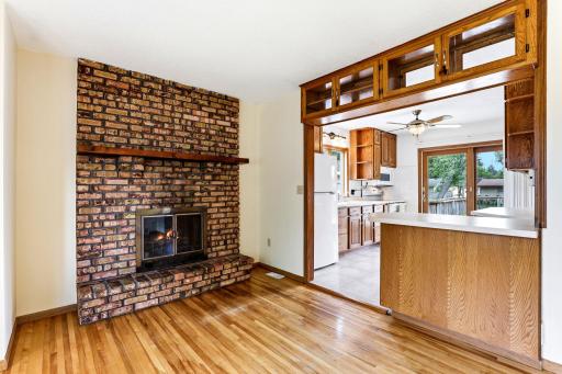 Beautiful Brick Fireplace Creates a Cozy Focal Point