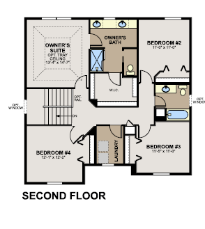 Taylor I upper level floorplan