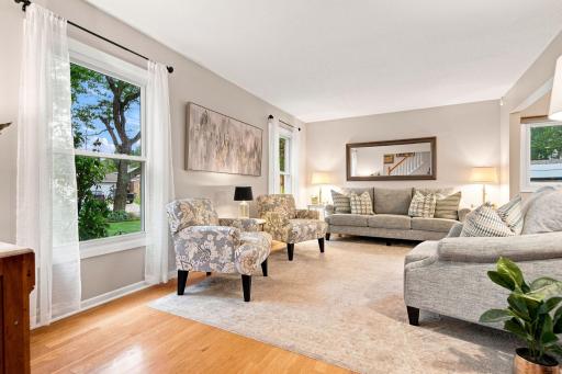 Spacious, light-filled living room
