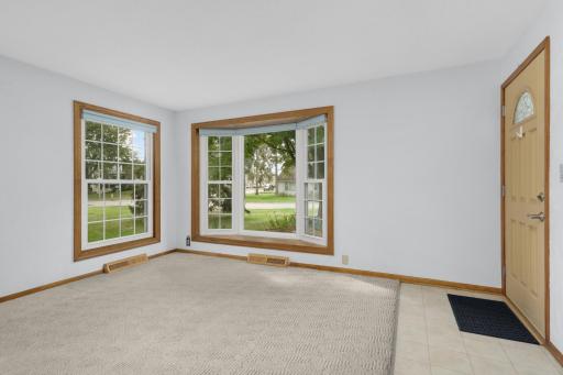West and south-facing windows fill the living space with light -- and afford pretty views year-round.