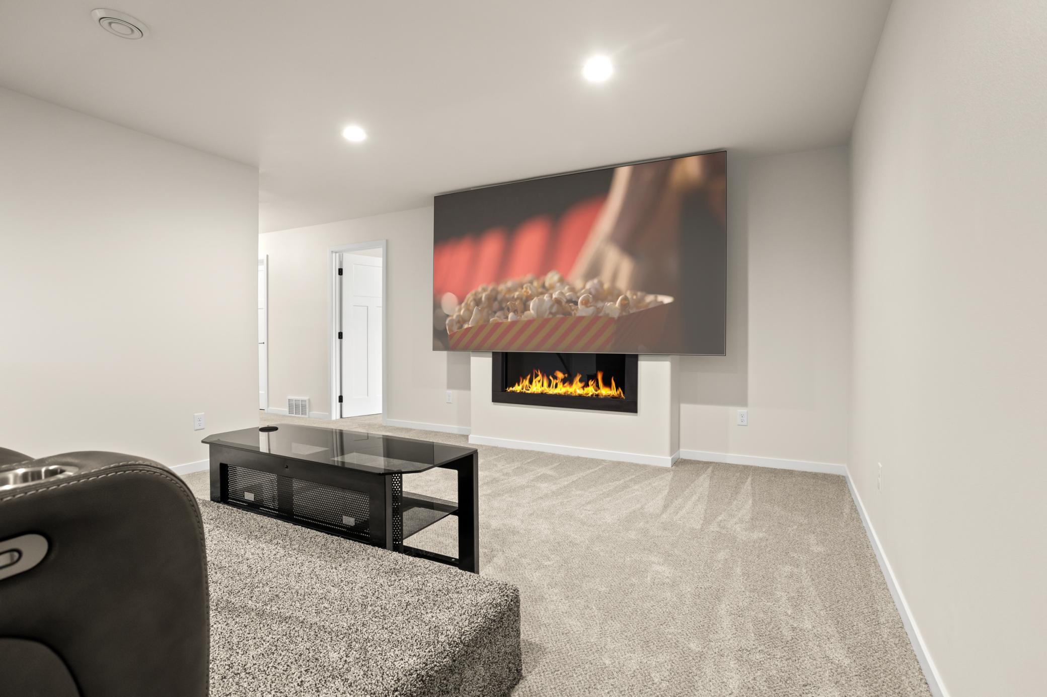 basement living room / theater room