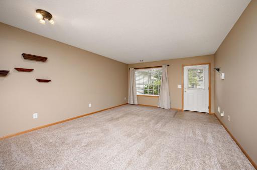Spacious main floor living room with space for an additional dining area!