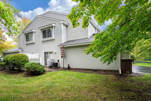 Nestled in a private setting with mature trees and a private patio. One of the best spots on the neighborhood!