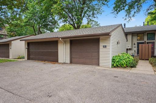 Single garage on the right belongs to this unit