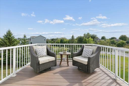 Maintenance-free deck with a great view.