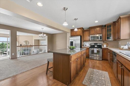 Open-concept dining area and kitchen.