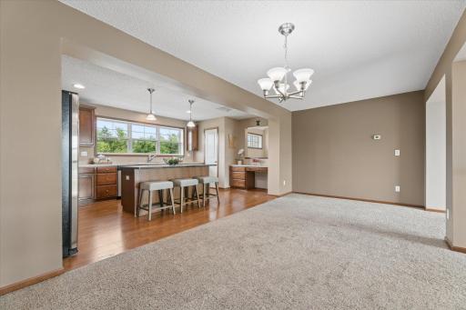 Open-concept dining area and kitchen.