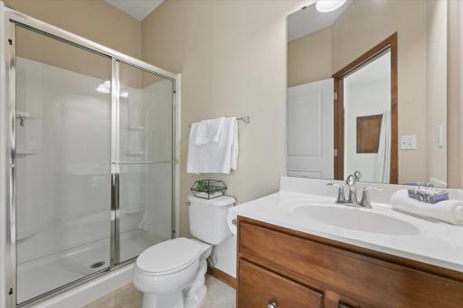 Lower level 3/4 bathroom.