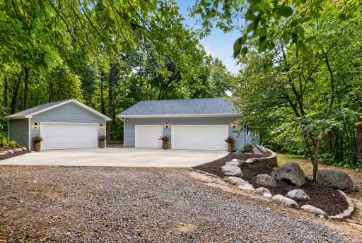 This is a rendering showing detached garage (see MLS description))
