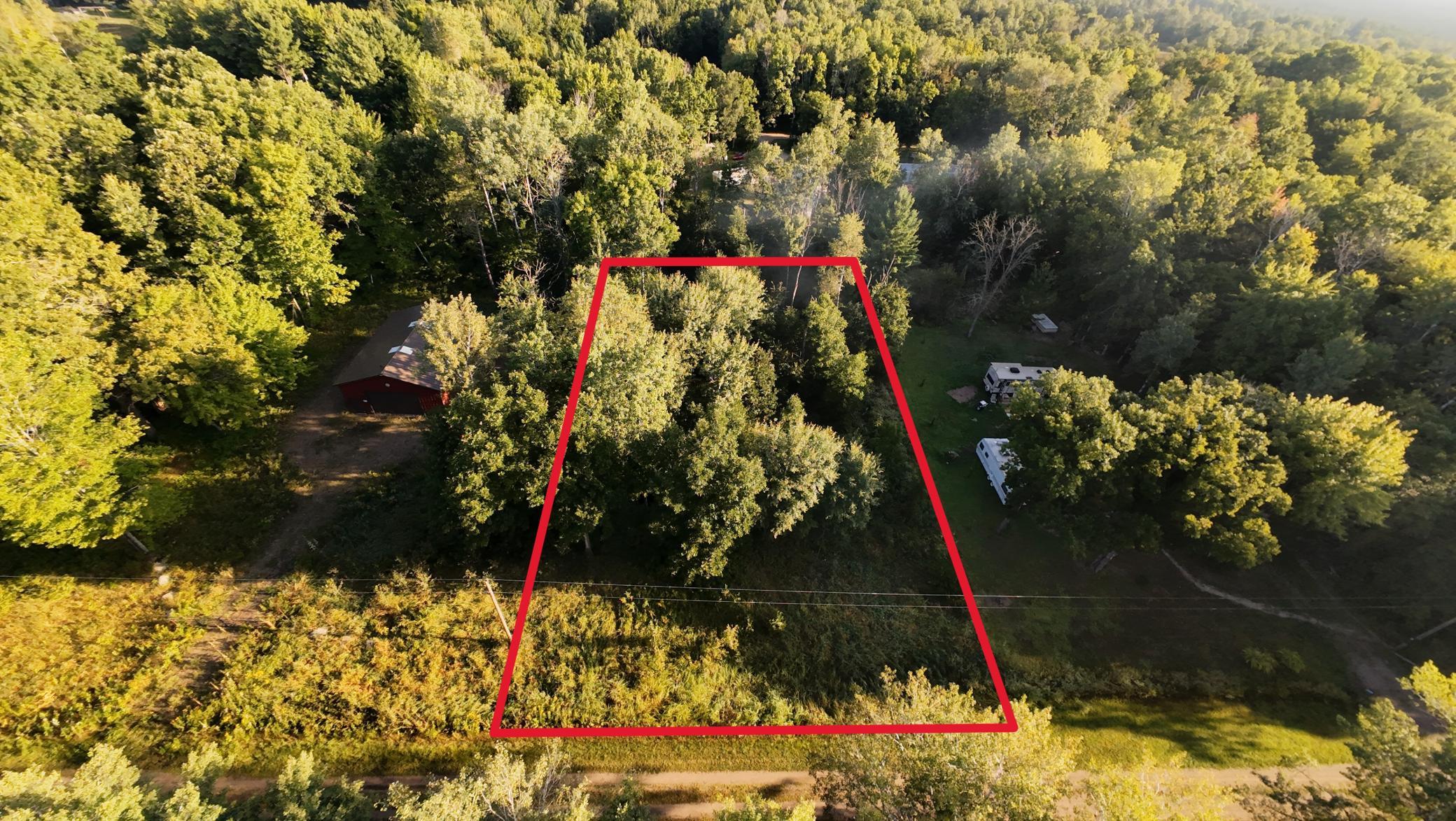 Approximate lot lines looking North