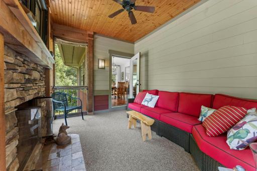 Another inviting view of the three-season porch.