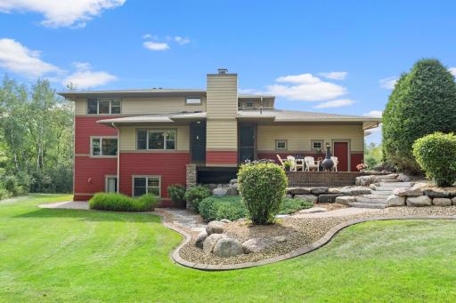 A look at the rear exterior of the home, showcasing its inviting outdoor space.