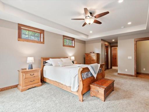 Master bedroom with box vault