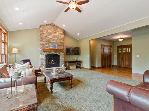 Vaulted ceiling living room