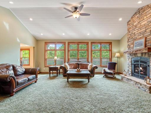 Open living room with lots of natural lighting