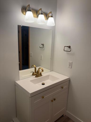 Basement bathroom - New flooring and vanity
