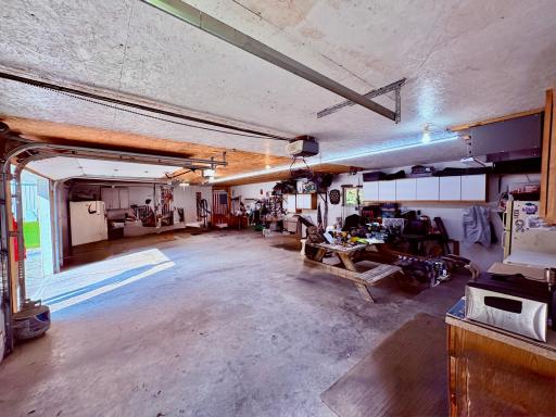 Inside garage