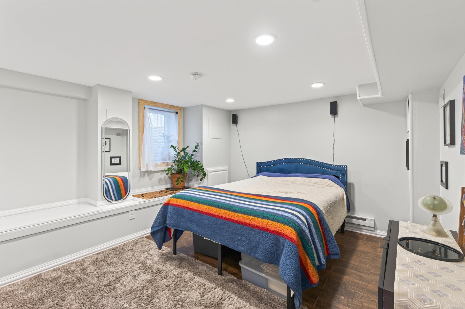 Downstairs Bedroom w/Egress and storage under window