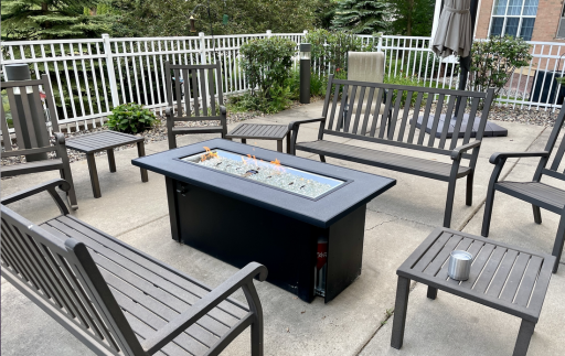 Patio with Fire-pit! Wonderful on a cool Spring or Summer evening!