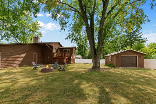 3rd Garage! Huge Fenced Backyard! Enjoy the mature shade trees, spacious lawn, cozy fire pit area, and seperate heated detached garage, plenty of room for entertaining, relaxing, pets, and outdoor fun!