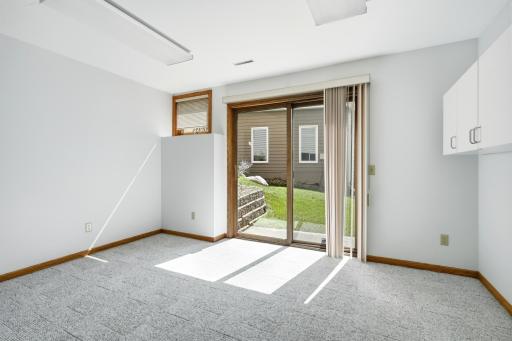 Another view of the lower level finished room with walkout
