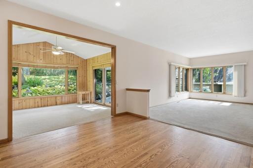 Large informal dining area also is open to the beautiful 4 season sun room
