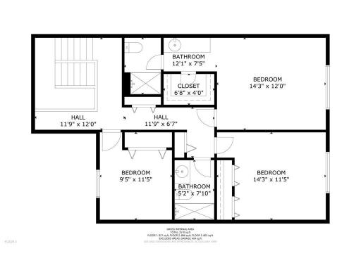 Upper level floor plan