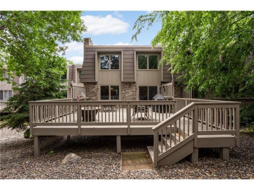 Backyard with an expansive 22x22 deck
