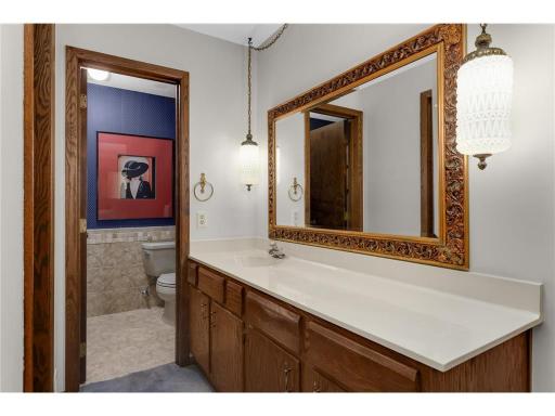 Primary vanity and bathroom