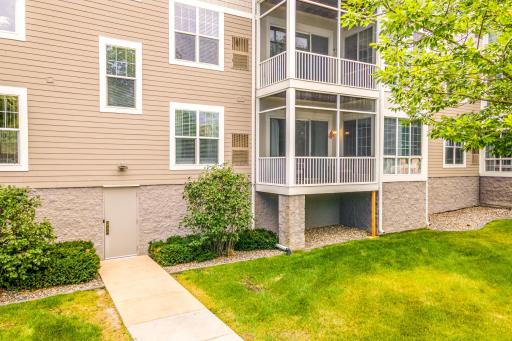 Easily welcome guests through a side entry nearby.