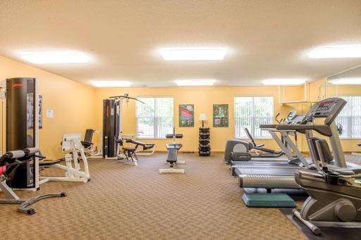 Skip the drive to the gymâthis well-equipped exercise room offers cardio machines, strength-training equipment, and plenty of space for your workout just down the hall.