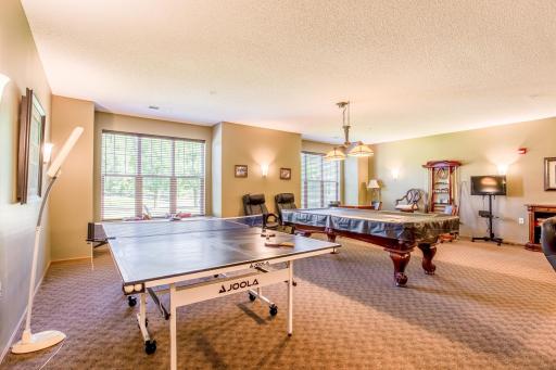 Fun is just down the hall in the spacious game room, complete with ping-pong and billiards for recreation and socializing.