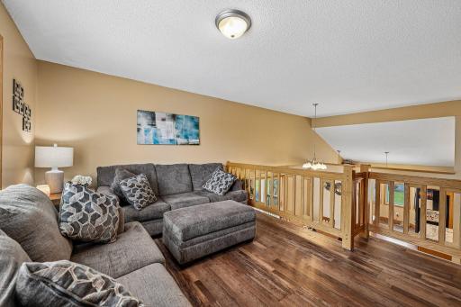 Elevated living space offers flexibility for relaxing, entertaining, or everyday living.
