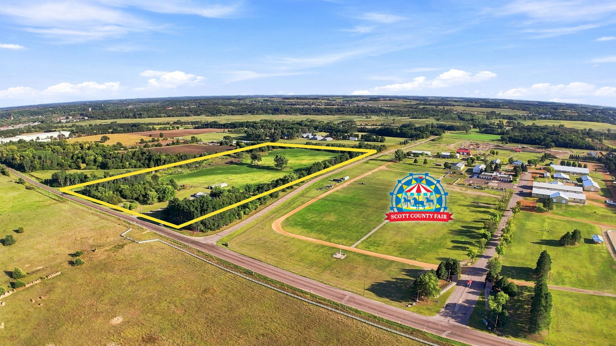 Scott County Fairgrounds adjacent to the property