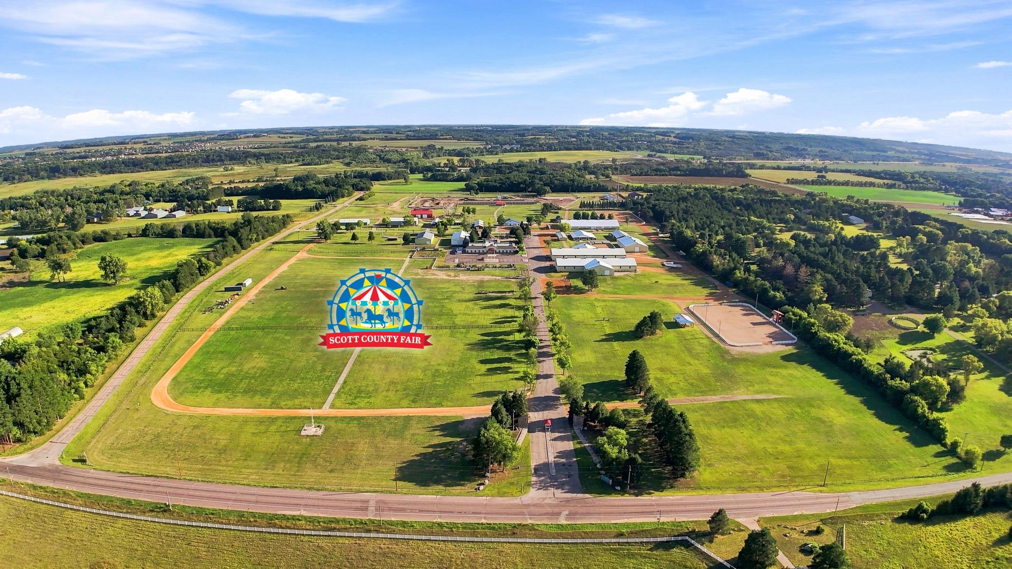 Scott County Fairgrounds adjacent to the property